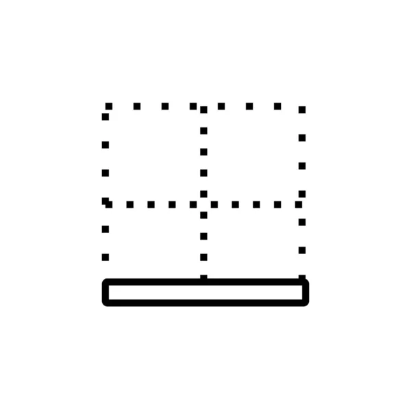 Icona del bordo del pulsante, logo, modello, modello di presentazione stile linea modello — Vettoriale Stock