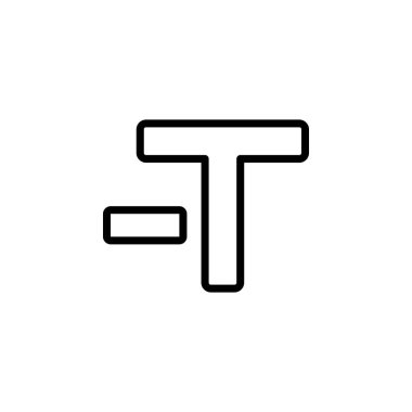 Eksi metin boyutu simge tasarım biçimi. Uygulama, web, logo ve sunum şablonu için mükemmel