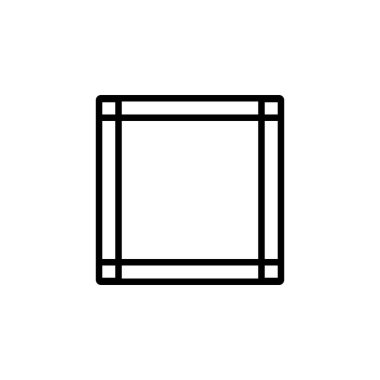 sınır simgesi tasarım biçimi. Uygulama, web, logo ve sunum şablonu için mükemmel