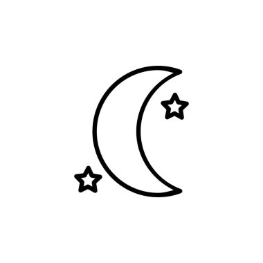 gece modu simgesi tasarım tarzı. Uygulama, web, logo ve sunum şablonu için mükemmel