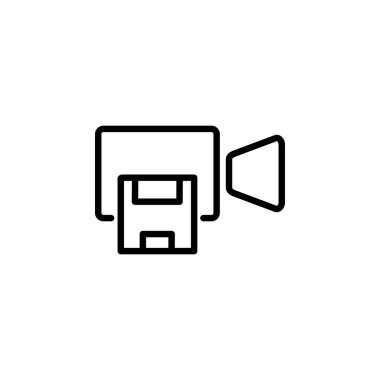 Video simgesi tasarım biçimi olarak kaydet. Uygulama, web, logo ve sunum şablonu için mükemmel