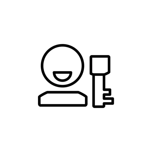 Privatsphäre-Modus Icon Design Line-Stil. perfekt für Anwendung, Web, Logo und Präsentationsvorlage — Stockvektor