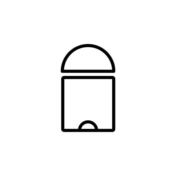 Lege prullenbak pictogram ontwerp lijn stijl. Perfect voor applicatie, web, logo en presentatie sjabloon — Stockvector