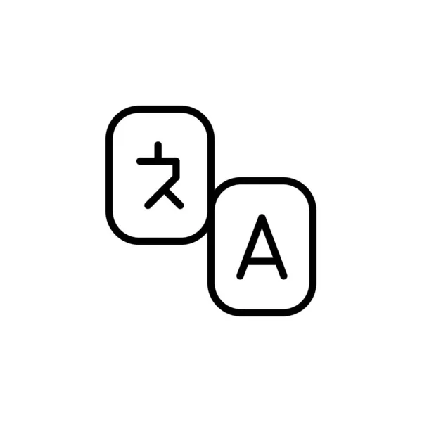 Språk ikon design linje stil. Perfekt för applikation, webb, logotyp och presentationsmall — Stock vektor