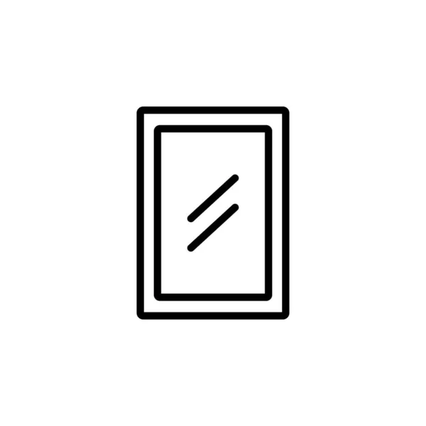 Зеркальный инструмент иконка стиль линии дизайна. Перфект для приложения, веб-сайта, логотипа и презентации — стоковый вектор