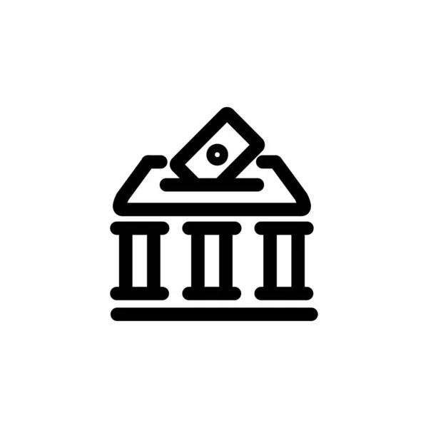 Icono de finanzas, estilo de línea de diseño de icono de banco. Perfecto para aplicación, web, logotipo y plantilla de presentación — Archivo Imágenes Vectoriales