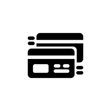 Finans ikonu, kredi kartı ikonu tasarımı sağlam stil. Uygulama, web, logo ve sunum şablonu için mükemmel