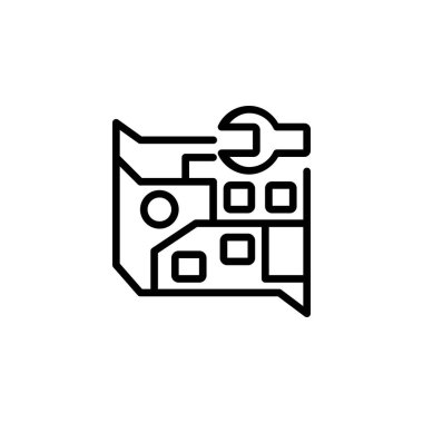 Harita ayarı simgesi. Uygulama, ağ, logo ve sunum şablonu için mükemmel. simge tasarımı biçimi