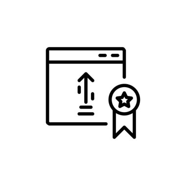 Simgeyi yükselt. Uygulama, ağ, logo ve sunum şablonu için mükemmel. simge tasarımı biçimi