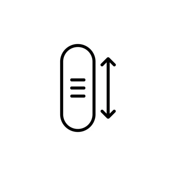 Horizontales Symbol blättern. perfekt für Anwendung, Web, Logo und Präsentationsvorlage. Icon Design Linienstil — Stockvektor