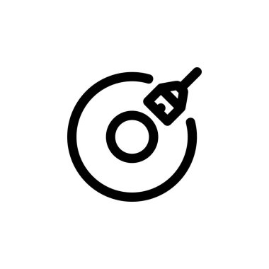 format disc icon. Perfect for application, web, logo and presentation template. icon design line style