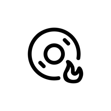 burn disc icon. Perfect for application, web, logo and presentation template. icon design line style