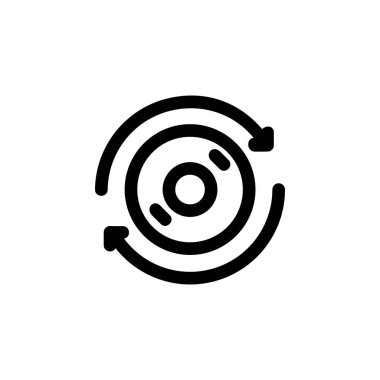 backup disc icon. Perfect for application, web, logo and presentation template. icon design line style