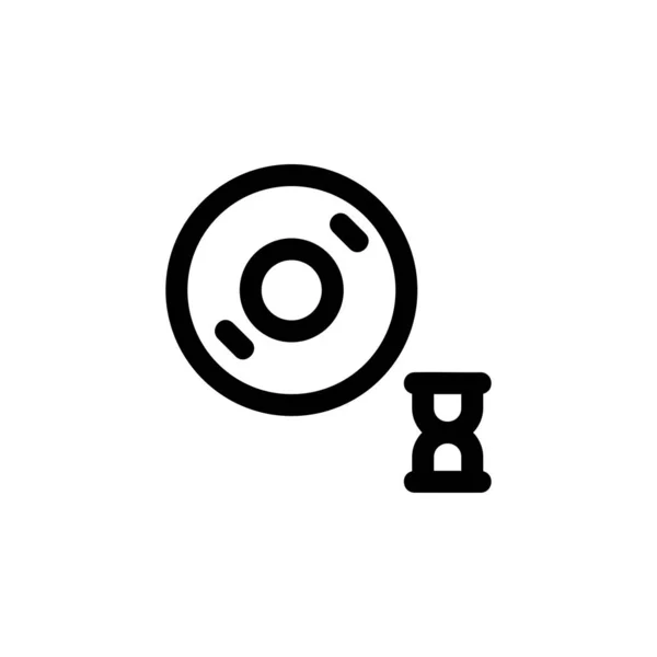 Loading disc icon. Perfect for application, web, logo and presentation template. icon design line style — ストックベクタ
