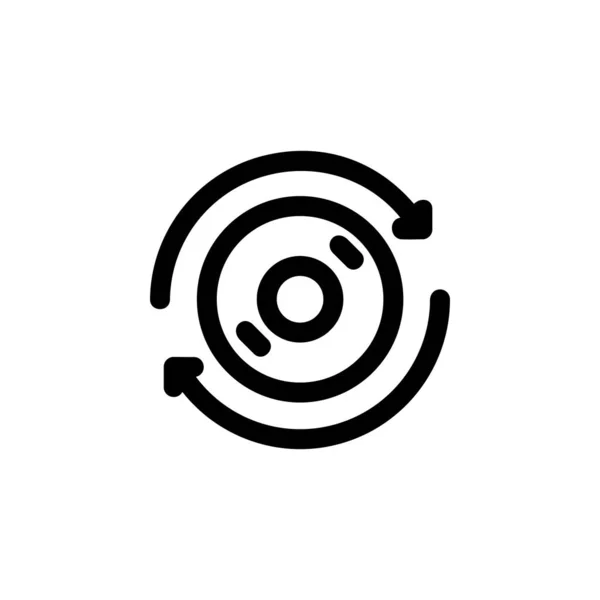 Backup disc icon. Perfect for application, web, logo and presentation template. icon design line style — ストックベクタ