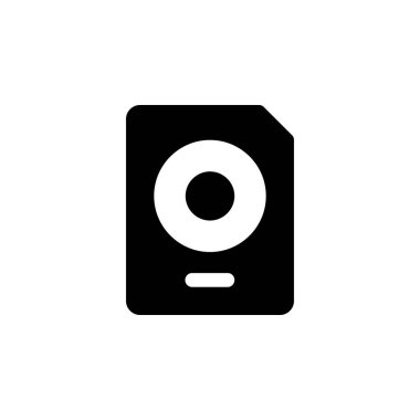 disk dosya simgesi. Uygulama, ağ, logo ve sunum şablonu için mükemmel. simge tasarımı katı biçim