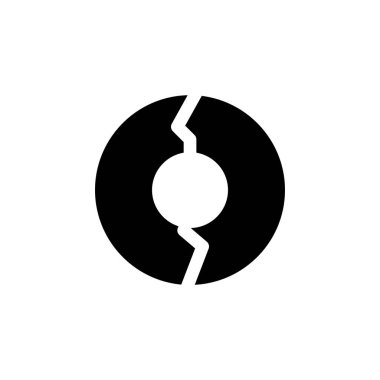 disk hata simgesi. Uygulama, ağ, logo ve sunum şablonu için mükemmel. simge tasarımı katı biçim