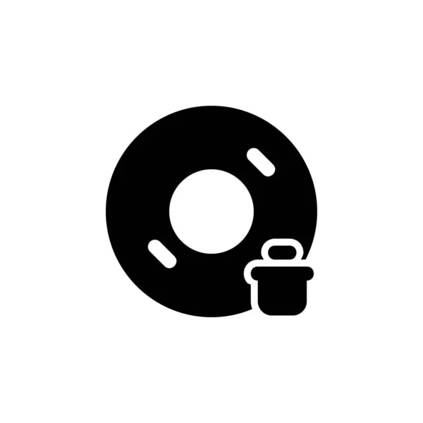 Delete disc icon. Perfect for application, web, logo and presentation template. icon design solid style — 스톡 벡터
