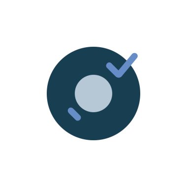 Güvenli disk simgesi. Uygulama, ağ, logo ve sunum şablonu için mükemmel. simge tasarımı düz biçim