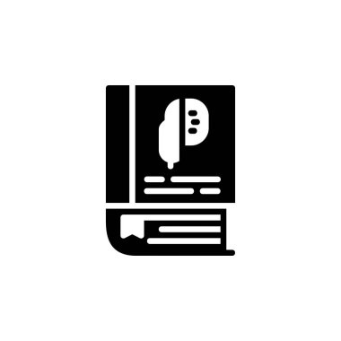 Ses kitabı simgesi. çevrimiçi öğrenme ve ders simgesi. Uygulama, ağ, logo ve sunum şablonu için mükemmel. simge tasarımı katı biçim