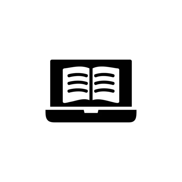 Dijital Kitap Ikonu Çevrimiçi Öğrenme Ders Simgesi Uygulama Logo Sunum — Stok Vektör