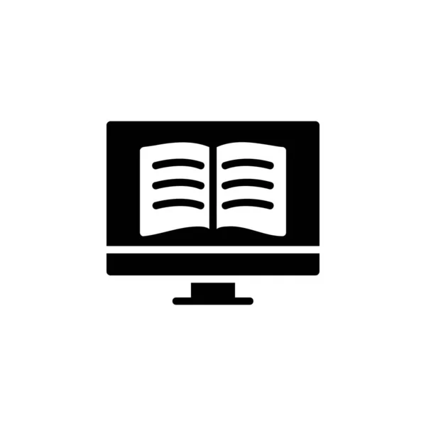 Ikona Digitální Knihy Online Učení Ikona Kurzu Ideální Pro Aplikaci — Stockový vektor