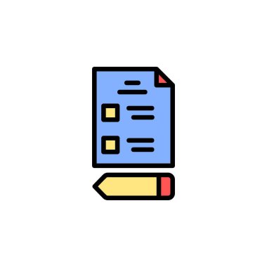 test simgesi. çevrimiçi öğrenme simgesi. Uygulama, web, logo ve sunum şablonu için mükemmel. simge tasarımı satır biçimi