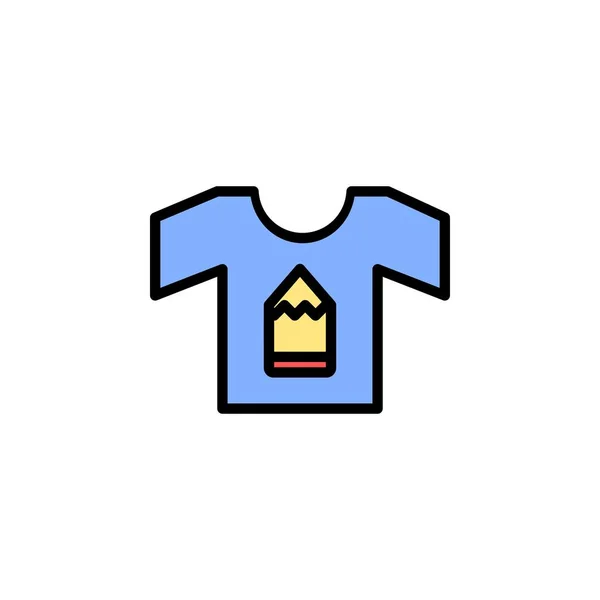 Kreative Shirt Ikone Online Lernsymbol Perfekt Für Anwendung Web Logo — Stockvektor