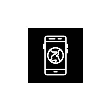 küresel erişim simgesi. Online öğrenme simgesi. Uygulama, ağ, logo ve sunum şablonu için mükemmel. Simge tasarımı biçimi tersine çevrildi