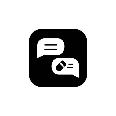 Mesaj simgesi. Çevrimiçi Öğrenme simgesi. Uygulama, ağ, logo ve sunum şablonu için mükemmel. simge tasarımı katı yuvarlak biçim