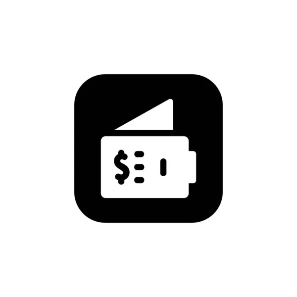 Plånboksikonen Företag Och Finans Ikon Perfekt För Applikation Webb Logotyp — Stock vektor