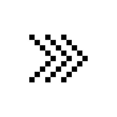 Ok başlıkları, hız ve ok simgesi. Uygulama, web, logo, oyun ve sunum şablonu için mükemmel. simge tasarımı piksel sanatı ve satır biçimi