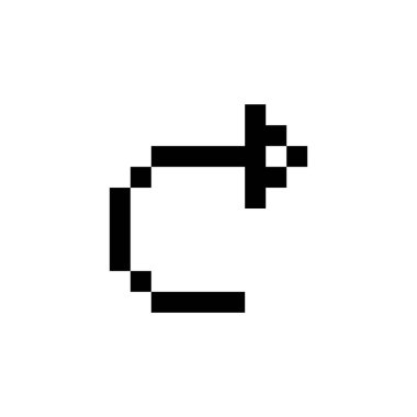 Geri al, tekrar yap, yedekle ve ok simgesi. Uygulama, web, logo, oyun ve sunum şablonu için mükemmel. simge tasarımı piksel sanatı ve satır biçimi