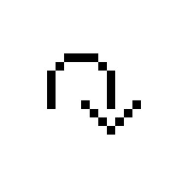 Yeniden yükleme ve ok simgesi. Uygulama, web, logo, oyun ve sunum şablonu için mükemmel. simge tasarımı piksel sanatı ve satır biçimi