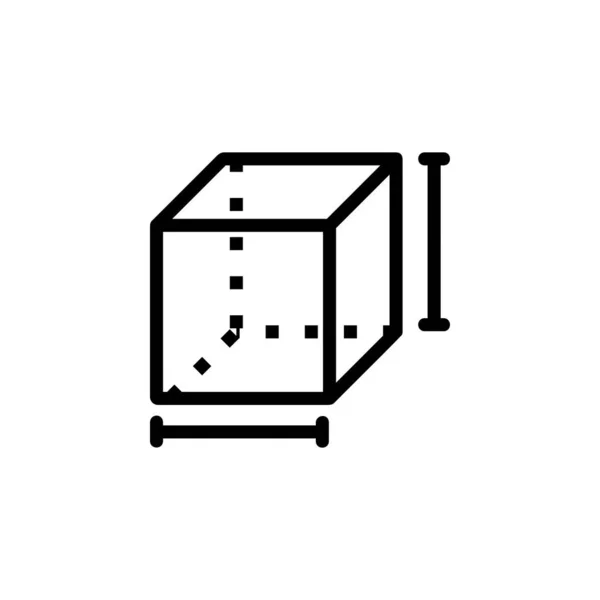 Cubo Geometría Matemática Icono Perfecto Para Aplicación Web Logo Juego — Vector de stock