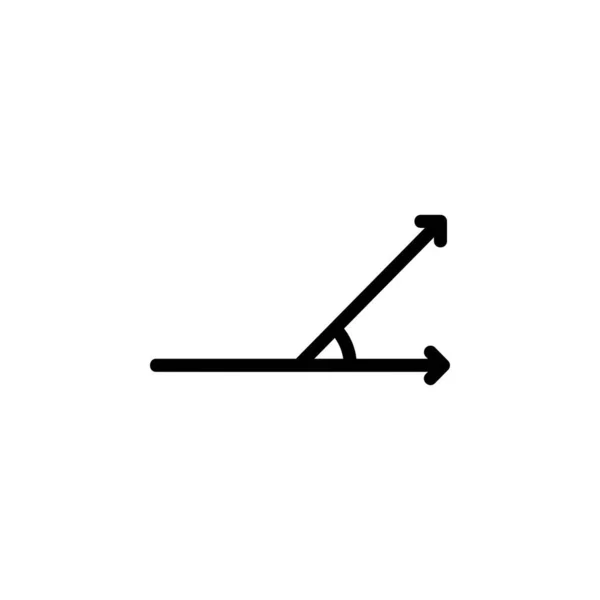 Angle Aigu Icône Mathématiques Parfait Pour Application Web Logo Jeu — Image vectorielle