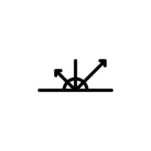 Ikona Kąta Matematyki Idealny Aplikacji Stron Internetowych Logo Szablonu Gry — Wektor stockowy
