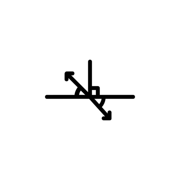 Угол Зеркало Иконка Математики Перфект Приложения Веб Логотипа Игры Презентации — стоковый вектор