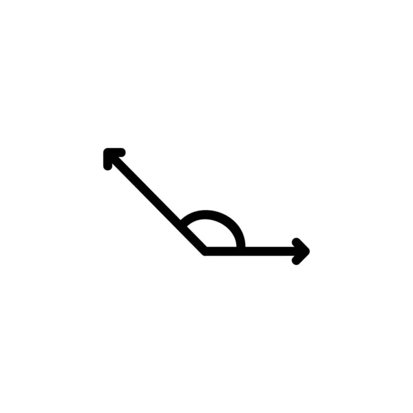 Stumpfen Winkel Und Mathematik Symbol Perfekt Für Anwendung Web Logo — Stockvektor