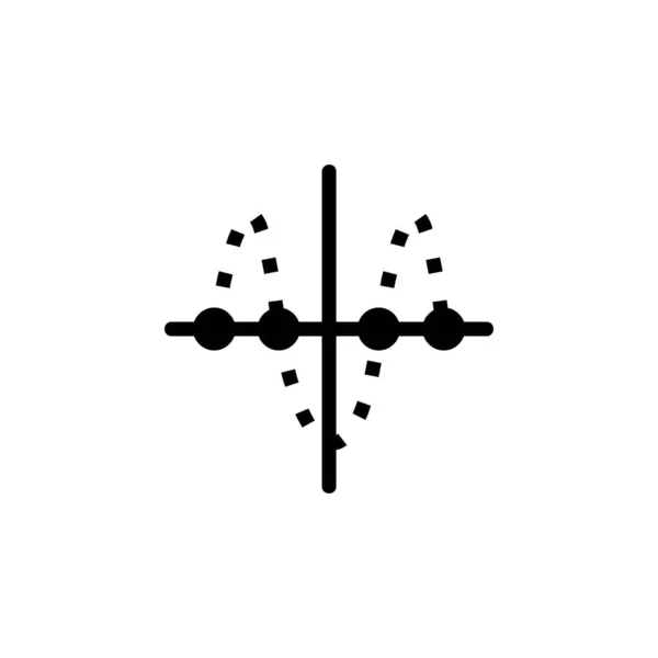 Wykres Krzywa Formuła Ikona Matematyki Idealny Aplikacji Stron Internetowych Logo — Wektor stockowy