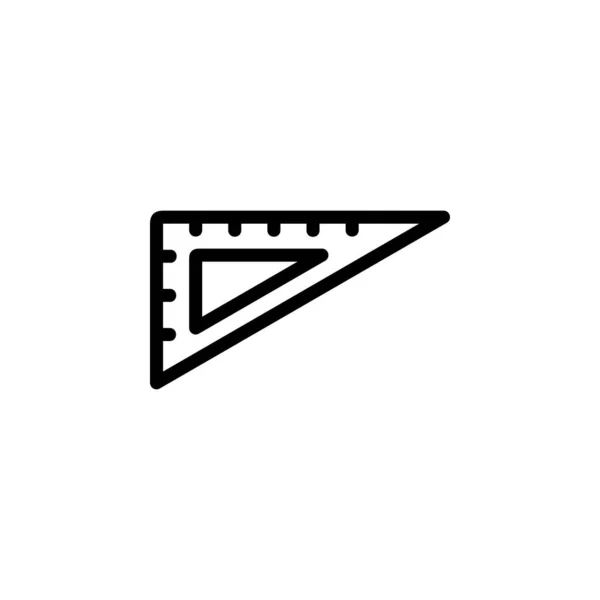 Władca Trójkąt Ikona Matematyki Idealny Aplikacji Stron Internetowych Logo Szablonu — Wektor stockowy