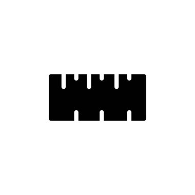 Cetvel, okul, eğitim, çizim ve matematik ikonu. Uygulama, web, logo, oyun ve sunum şablonu için mükemmel. simge tasarımı katı biçim