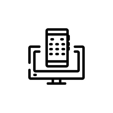 mobil, uzaktan kumanda, uygulama, kontrol ve akıllı televizyon simgesi. Uygulama, web, logo, arka plan, oyun, kalıplar ve sunum şablonu için mükemmel. tek simge tasarım biçimi