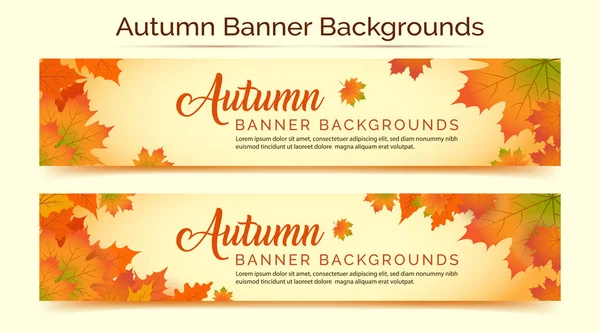 Herbst Hintergrund Herbst Blätter Hintergrund Herbst Banner Hintergründe — Stockvektor