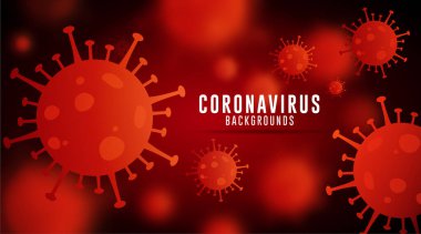Coronavirus Arkaplanı, Covid-19 Arkaplan, Virüs Arkaplanı, Kırmızı Kestane Sınıfı Koronavirüs Arkaplanı