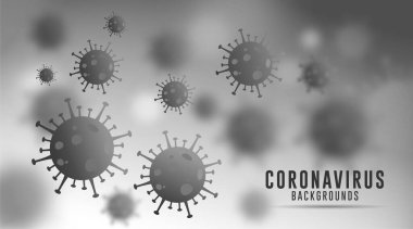 Coronavirus Arkaplanı, Covid-19 Arkaplan, Virüs Arkaplanı, Siyah Gri Gradyan Koronavirüs Arkaplanı