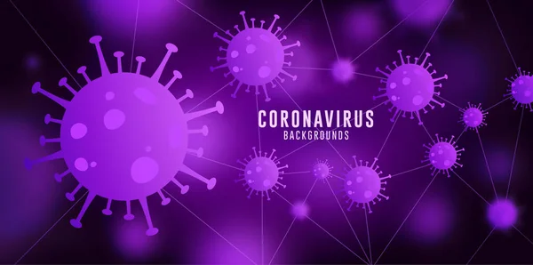 Coronavirus Background Covid Background Virus Background Coronavirus Background Purple Blue — Διανυσματικό Αρχείο