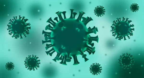 Sfondo Coronavirus Sfondo Render Covid Sfondo Model Coronavirus Con Colore — Foto Stock