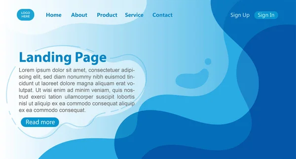 Abstract Landing Page Template Colorful Landing Page Háttér Weboldal Sablon — Stock Vector