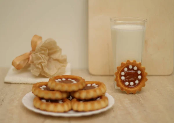 Braun Köstliches Dessert Süßes Frühstück Snack Essen — Stockfoto